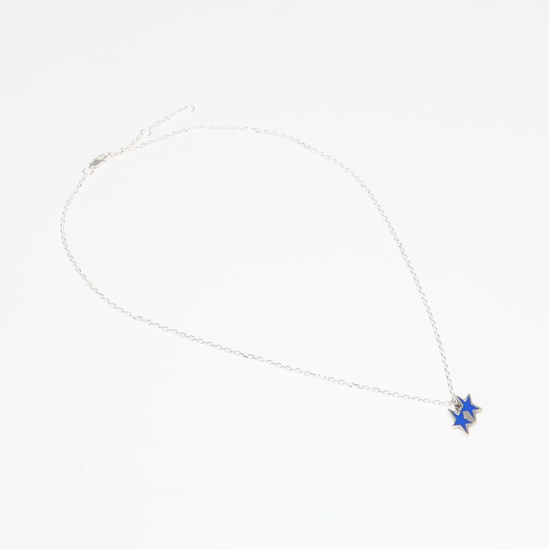 TwoJeys Tilted Enameled Necklace Silver Universal 66795428