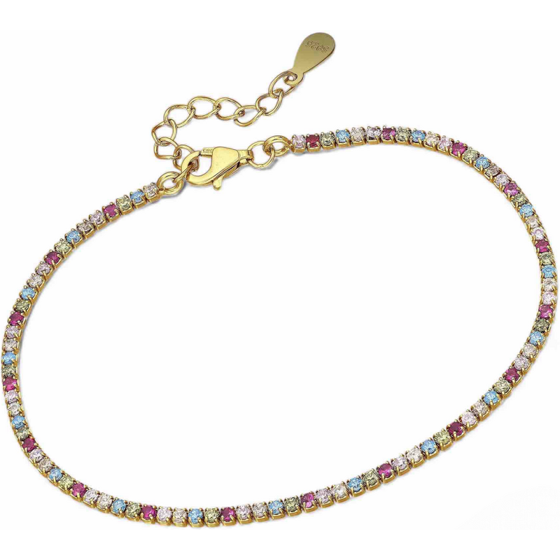 Strieborný pozlátený náramok Aurelia – farebný mix 66795378