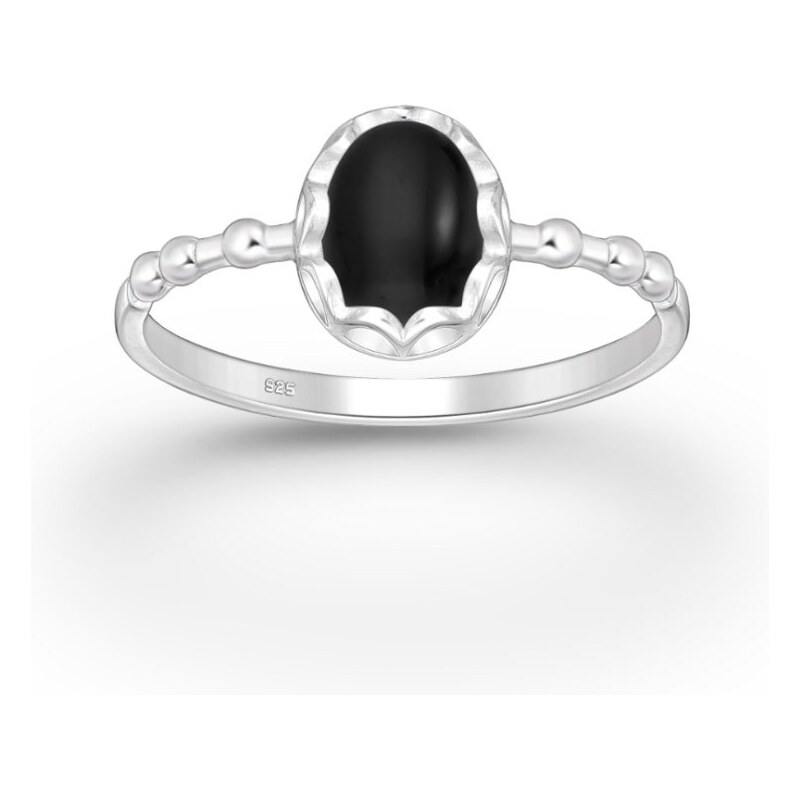 Strieborný prsteň Mystic – Onyx 66795382