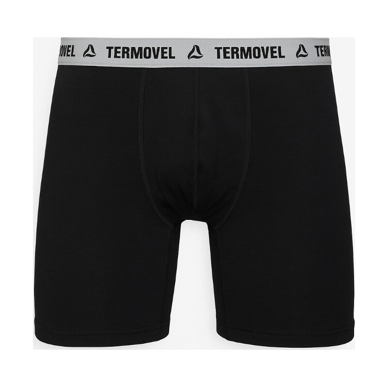 TERMOVEL Čierne pánske boxerky s dlhším strihom 66801169