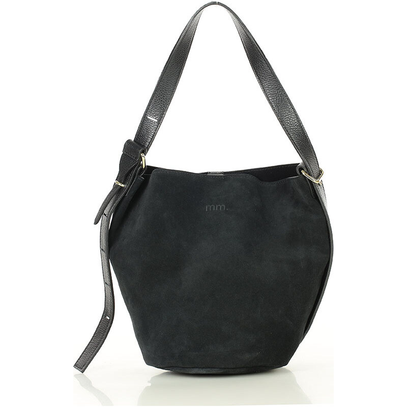 MARCO MAZZINI Čierna dámska kožená shopper kabelka (s292a) 66801203