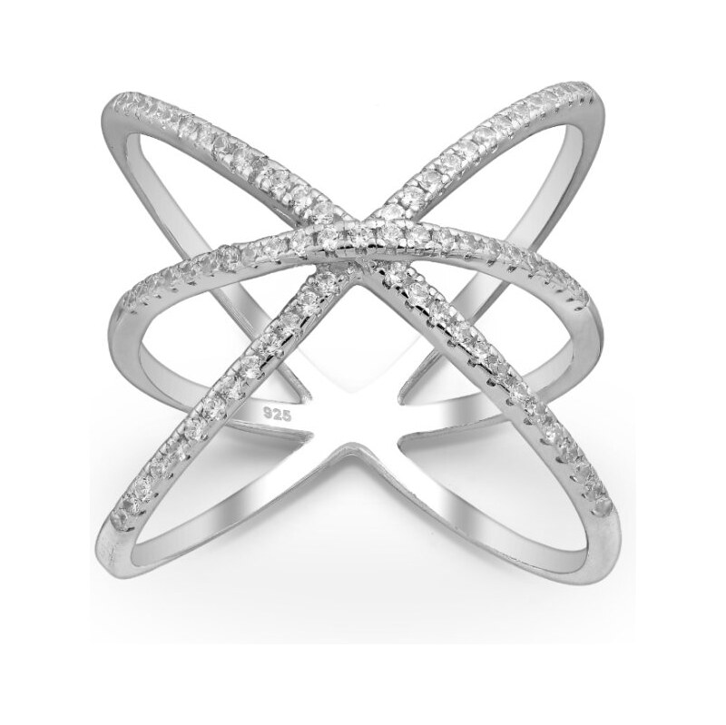 Strieborný prsteň Celestia – prepletený 66799202