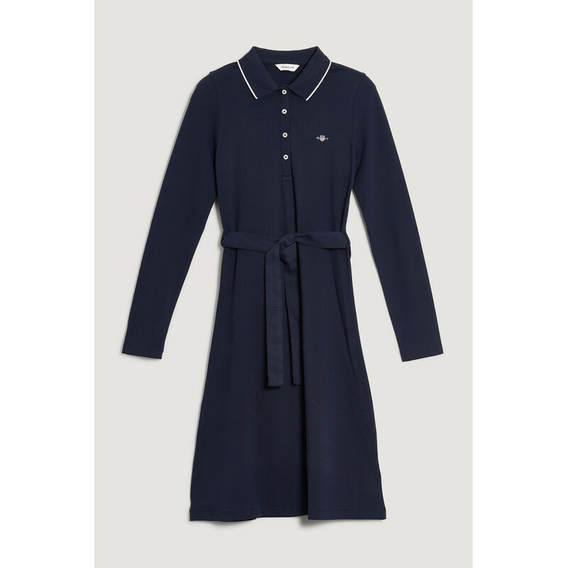 Šaty gant pique polo dress evening blue 66799306