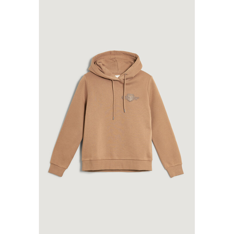 MIKINA GANT REG TONAL SHIELD HOODIE WARM KHAKI 64980723
