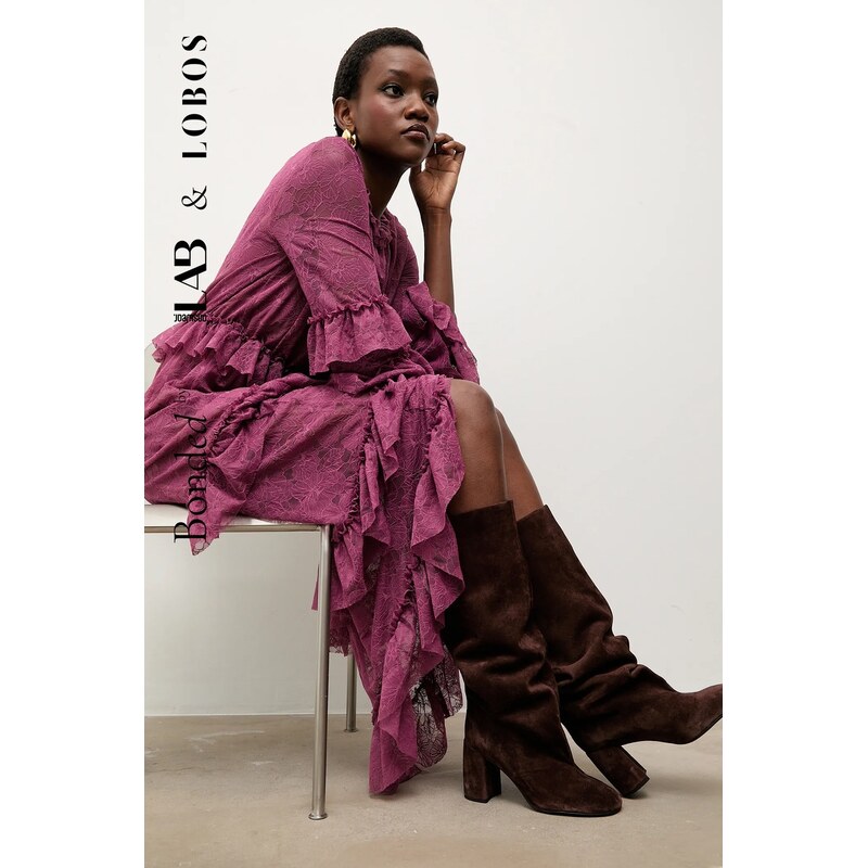 Semišové čižmy Bonded by Answear.LAB & LOBOS 66709444