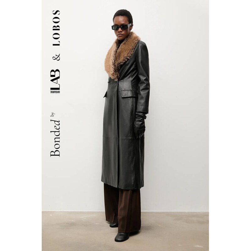 Kožený kabát Bonded by Answear.LAB & LOBOS 66709521