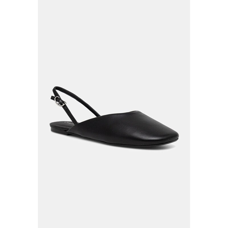 Kožené balerínky Calvin Klein OBLIQUE BALLERINA SLINGBACK LTH 66807479