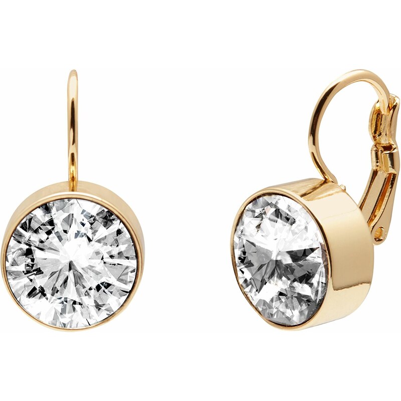 AURA Pozlátené visiace náušnice s kryštálmi Preciosa PCAUX045 66804028