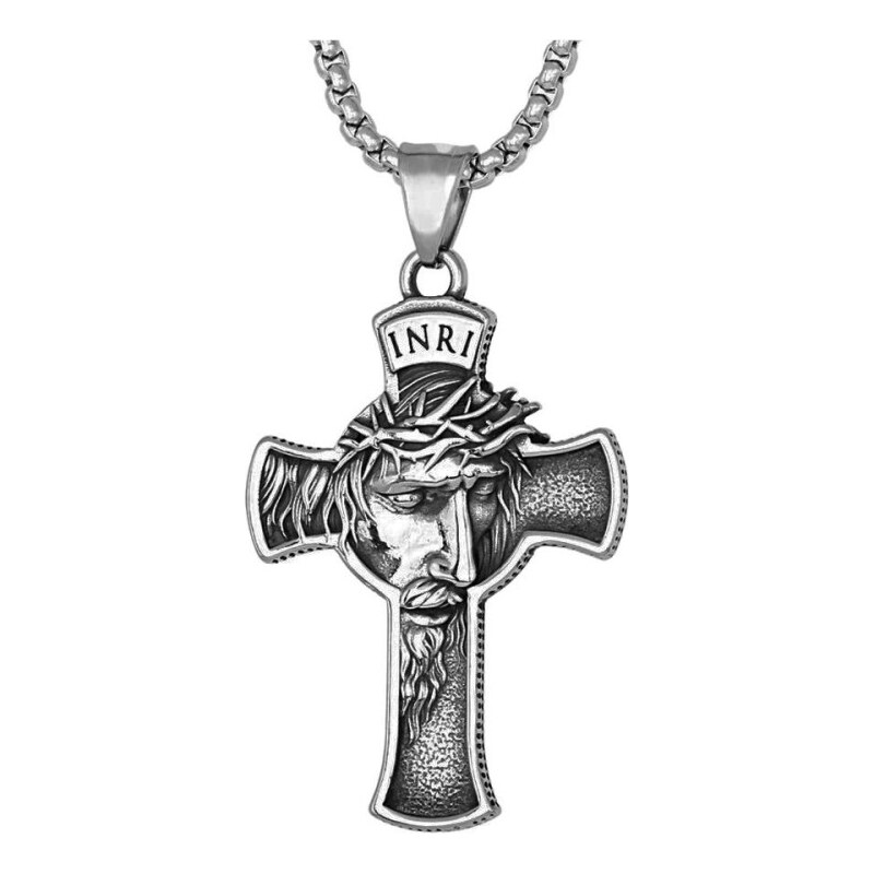 Impress Jewelry Prívesok z chirurgickej ocele Tŕňová koruna INRI 65224645