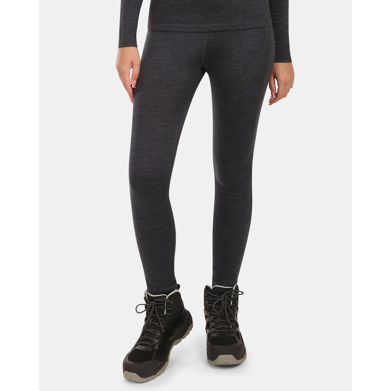 Dámske termo nohavice z MERINO WOOL Kilpi MAVORA BOTTOM-W čierna 66614480