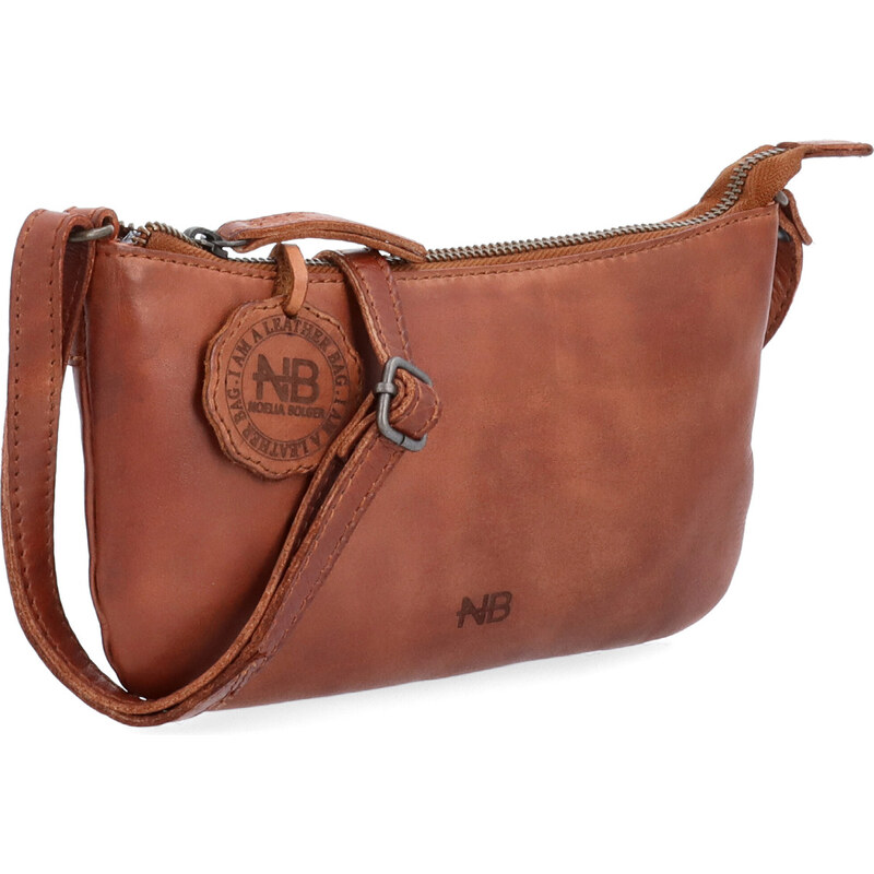 Kožená kabelka crossbody Noelia Bolger koňaková NB 2420 KO 66804599