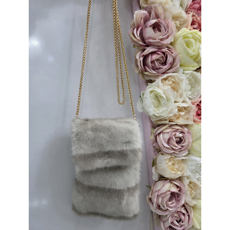 Katrins Fashion Štýlová mini kožušinová kabelka 66804573