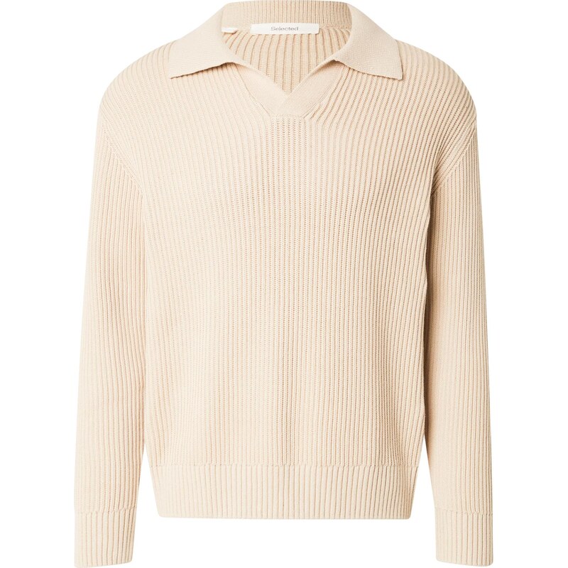 SELECTED Sveter béžová 66009772