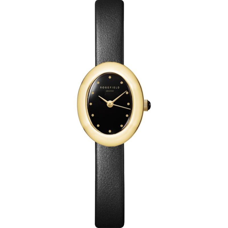 Rosefield Ovale Black Matte Black Leather Gold OVBGLG-OV18 66804879