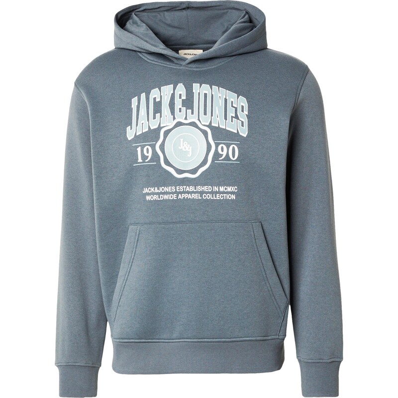 JACK & JONES Mikina JJMAKO modrozelená / mätová / biela 65967508