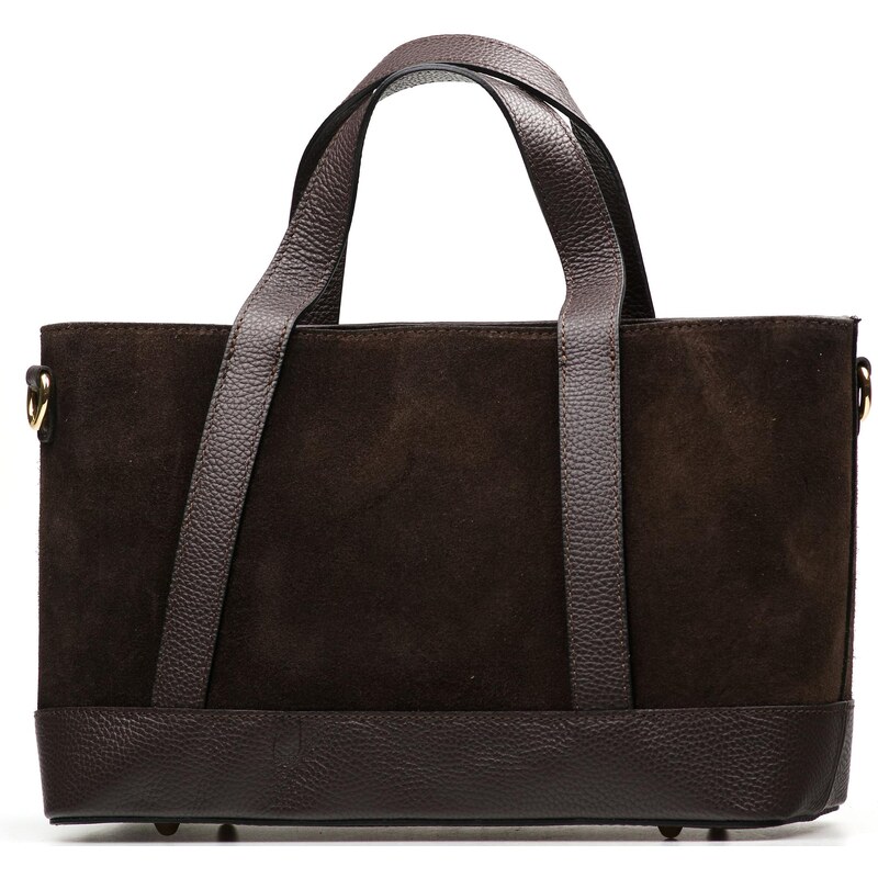 Blaire Kožená kabelka Silvia tmavo hnedá 66805796