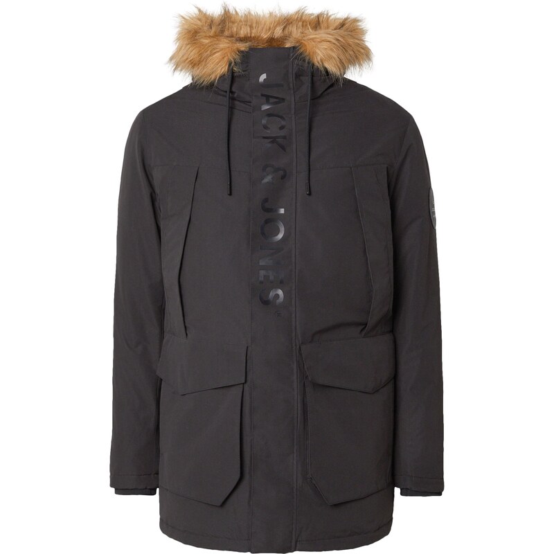 JACK & JONES Zimná parka JJCAMP čierna 66057380