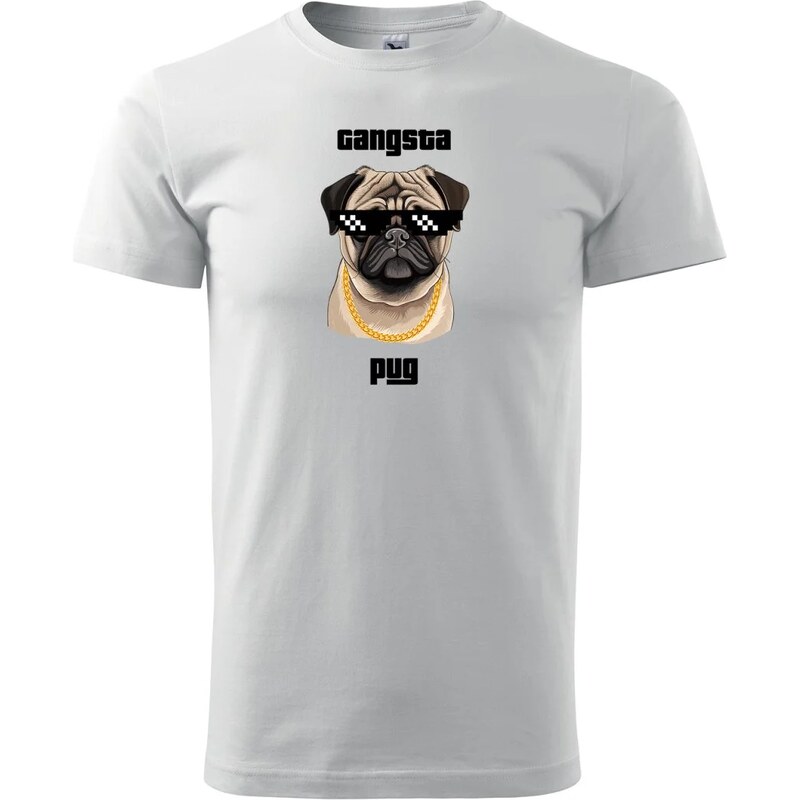 Sablio Tričko s potlačou Gangsta pug 65109396
