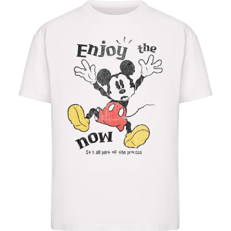 Merchcode Tričko Mickey Mouse Enjoy The Now žltá / červená / čierna / 66807794