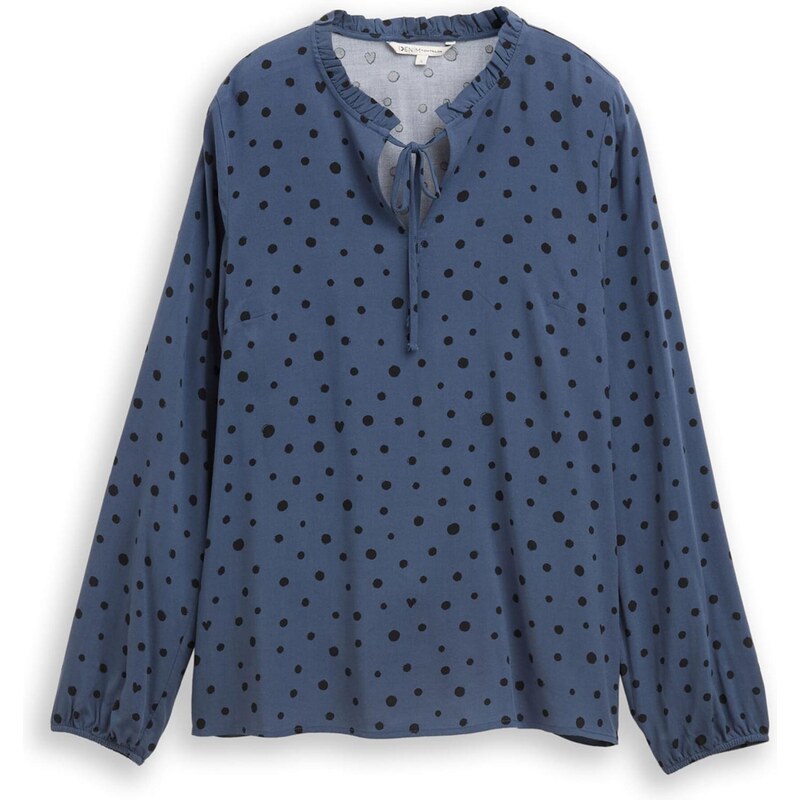 TOM TAILOR DENIM Blúzka tmavomodrá / čierna 66807872