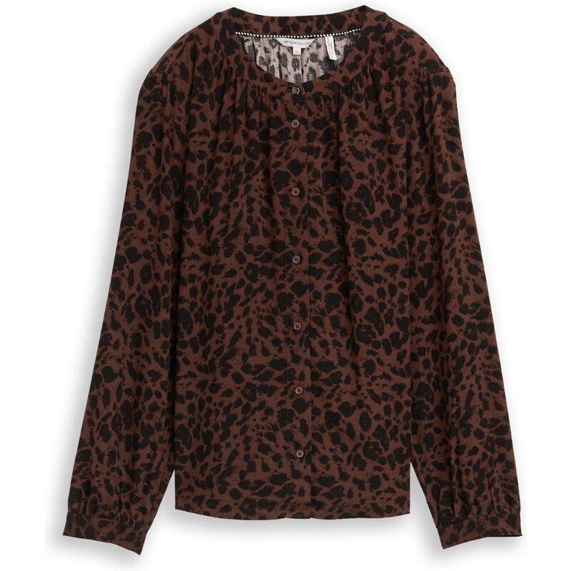 TOM TAILOR Blúzka hnedá / čierna 66807876