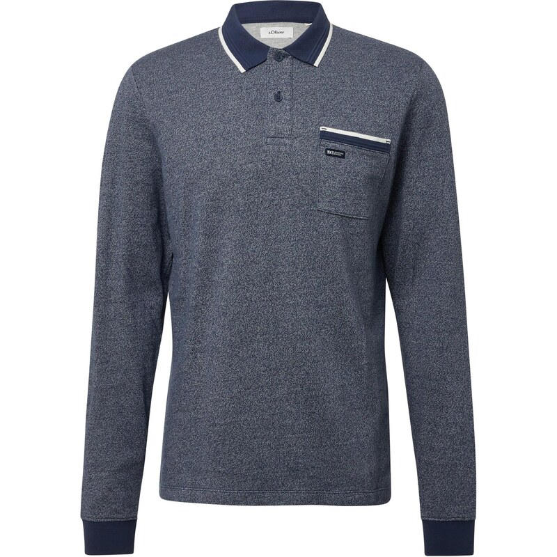 s.Oliver Tričko tmavomodrá / modrá melírovaná / biela 66809171