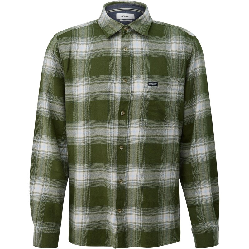 s.Oliver Košeľa svetlomodrá / tmavozelená / biela 66809177