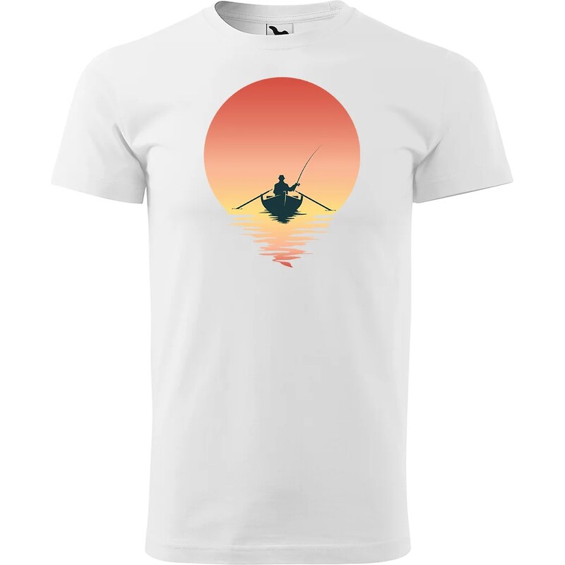 Sablio Tričko s potlačou Rybár pri západe slnka 65110666