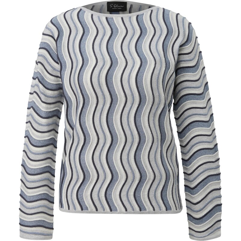 s.Oliver Sveter námornícka modrá / kráľovská modrá / sivá / svetlosivá 66809203