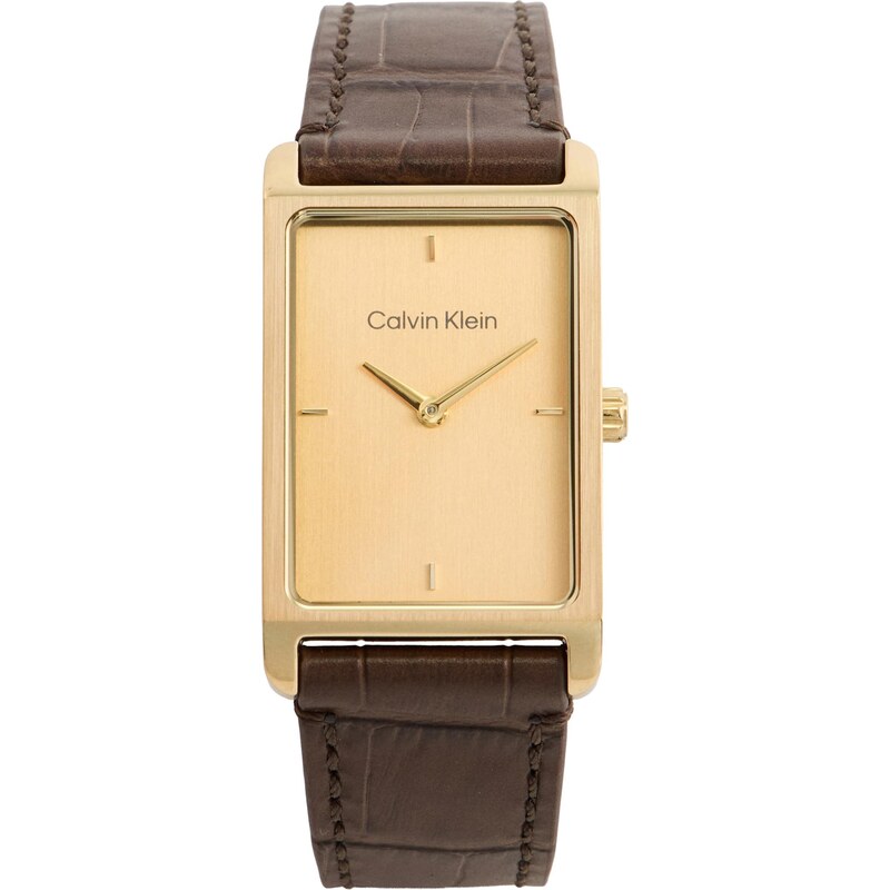Calvin Klein Analógové hodinky Dapper tmavohnedá / zlatá 66809240