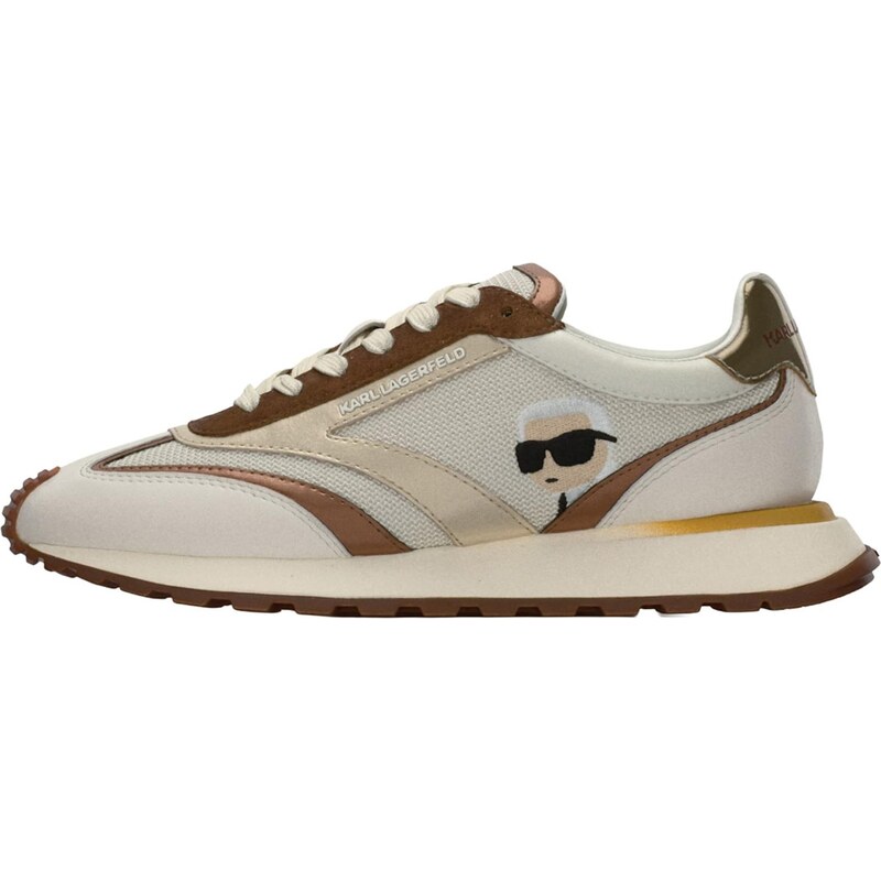 Karl Lagerfeld Nízke tenisky hnedá / zlatá / kamenná / šedobiela 66809251