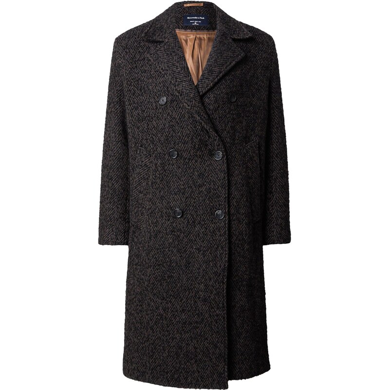 Abercrombie & Fitch Prechodný kabát hnedá / čierna 66809279