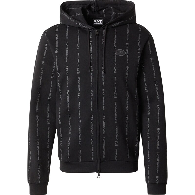 EA7 Emporio Armani Tepláková bunda svetlosivá / čierna 66809275