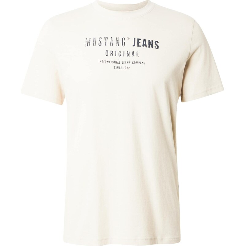 MUSTANG Tričko AUSTIN krémová / námornícka modrá 66809334
