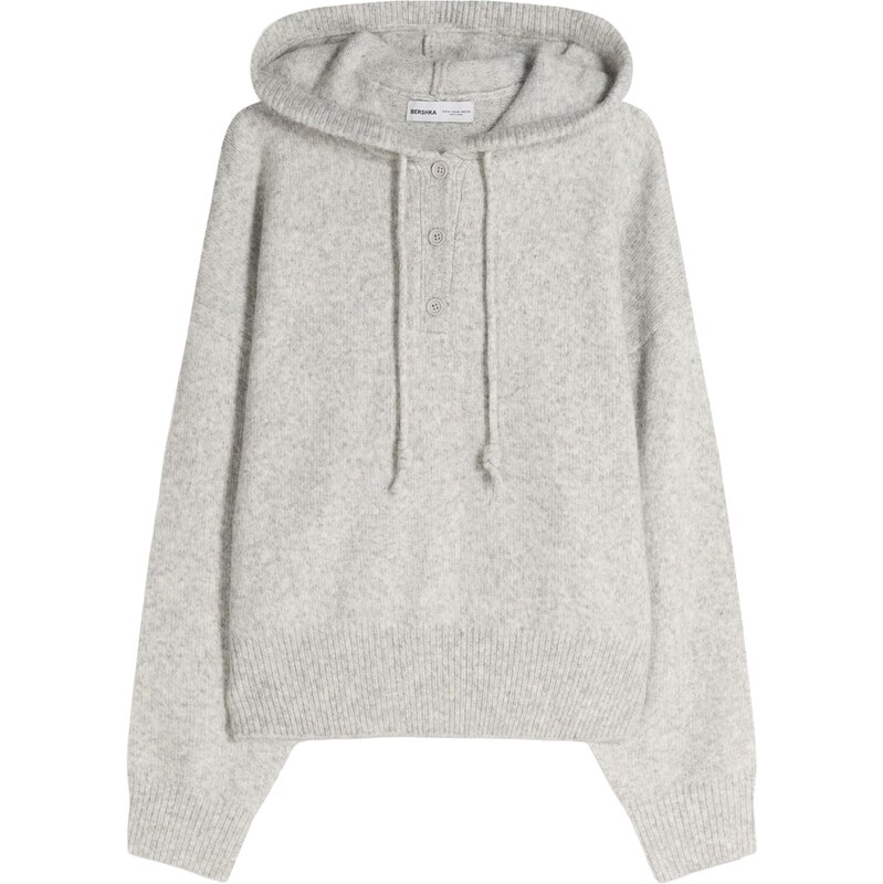 Bershka Sveter sivá melírovaná 66809344