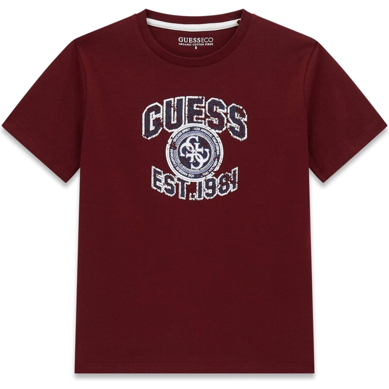 GUESS Tričko enciánová / svetlomodrá / vínovo červená / biela 66809367