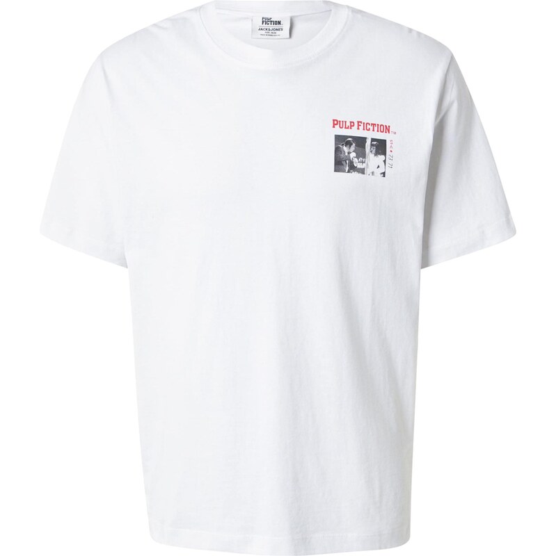 JACK & JONES Tričko JORPULP FICTION DANCE červená / čierna / biela 66809425