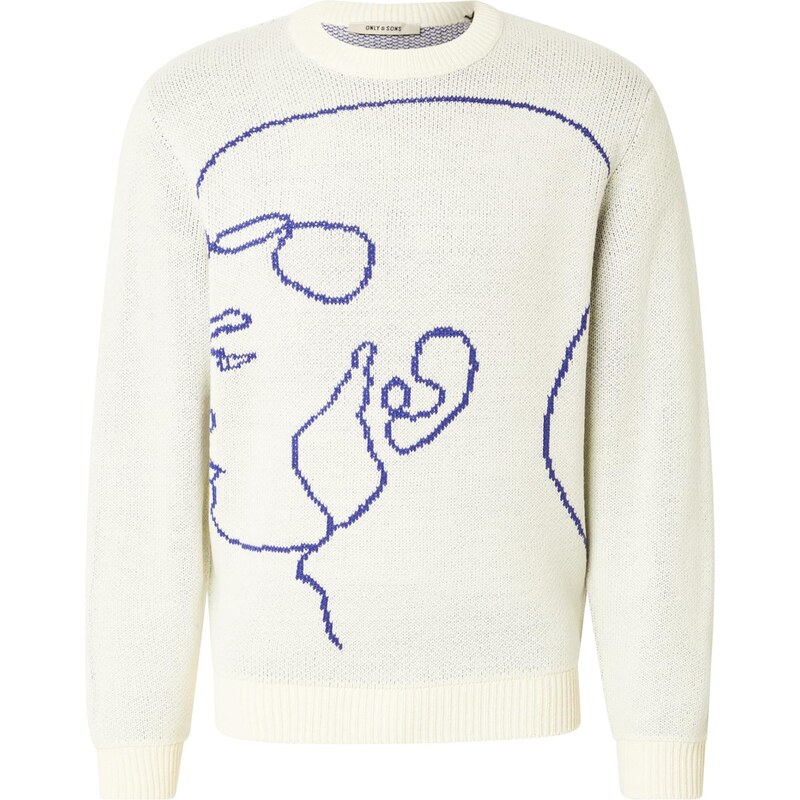 Only & Sons Sveter ONSHAMILTON nebielená / modrá 66809459