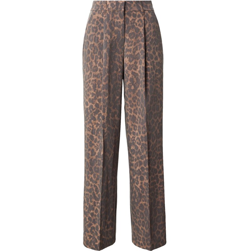 JJXX Plisované nohavice JXELLIS hnedá / čokoládová / kapučíno 66809455