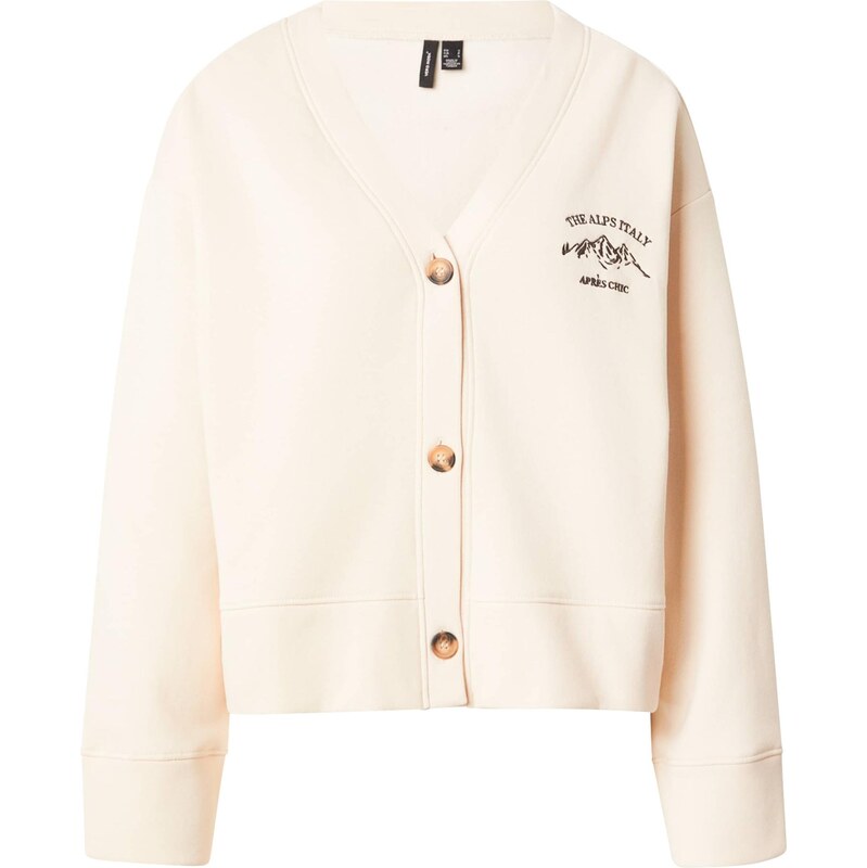 VERO MODA Tepláková bunda VMJAMIE krémová / hnedá 66809460