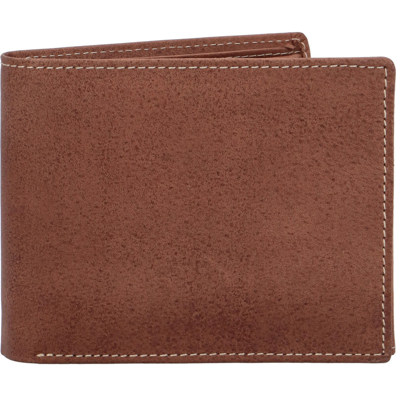 Kožená pánska hnedá brúsená peňaženka - Anuk hnedá 30600504