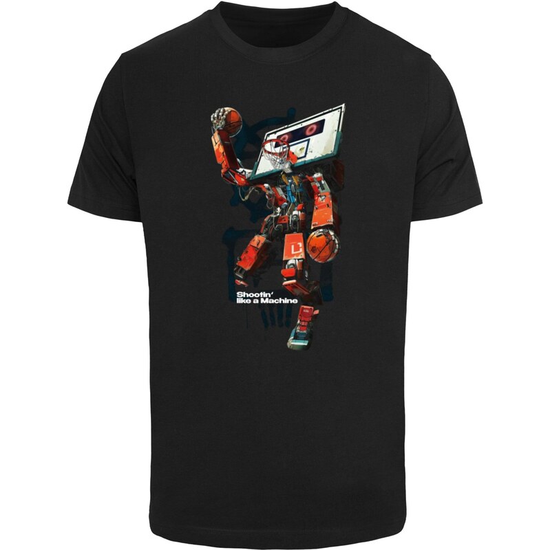 Mister Tee Tričko Bball Robot svetlosivá / petrolejová / tmavooranžová 67801174
