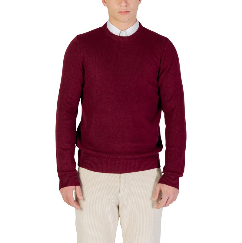 Yos Pánsky bordový sveter s okrúhlym výstrihom 66813731