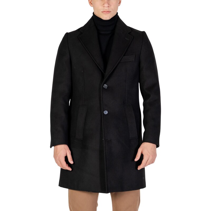 Pánsky čierny kabát Yos 66813963