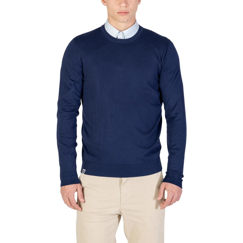 Yos Pánsky modrý sveter s okrúhlym výstrihom 66814137