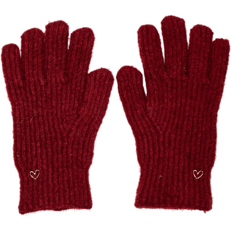 Červené pletené rukavice Pieces 66814408