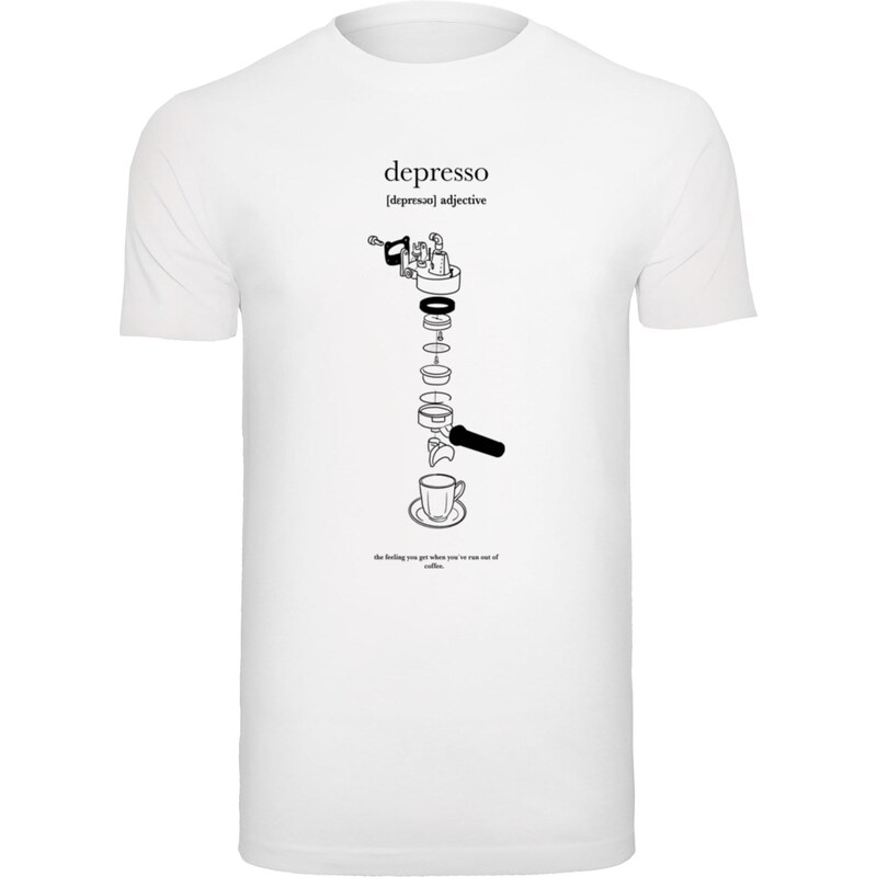 Mister Tee Tričko Depresso čierna / biela 67709692