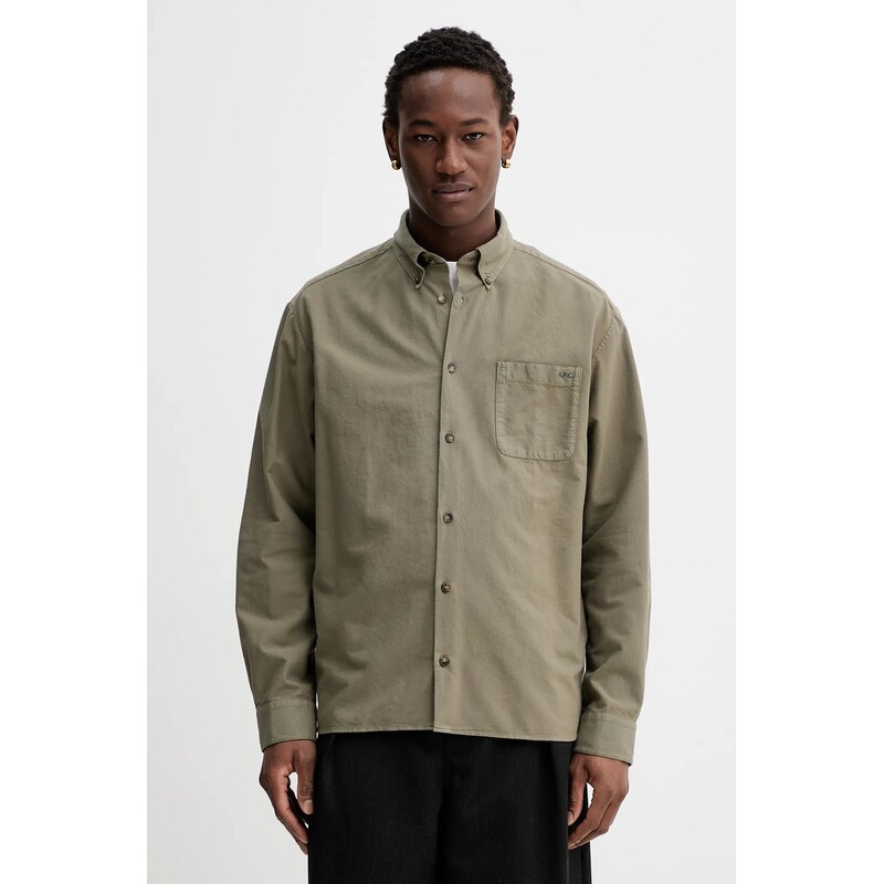 Bavlnená košeľa A.P.C. Chemise Mateo Logo 66596638