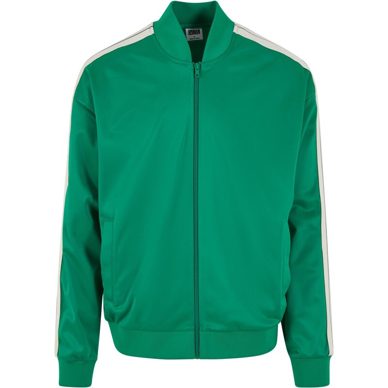 Urban Classics Tepláková bunda zelená / biela 67729636