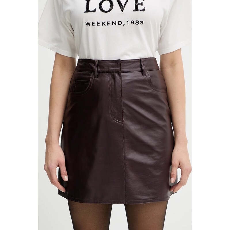 Kožená sukňa Weekend Max Mara ONCIA 66816336